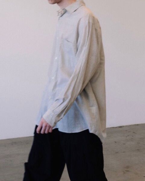 comoli 24ss KHADI コットン コモリシャツ 3 STRIPE
