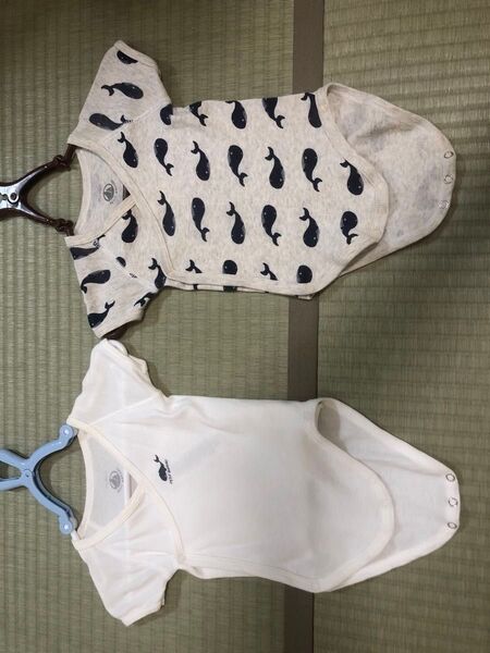 プチバトー ロンパース2点 60cm