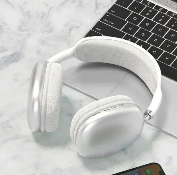 ヘッドホン ワイヤレス ヘッドフォン Bluetooth 音楽 シルバー ホワイト おしゃれ P9
