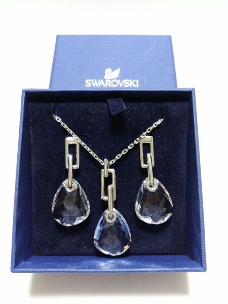 ☆SWAROVSKI☆スワロフスキー☆ネックレス&ピアスセット クリスタル【クリアカラー】