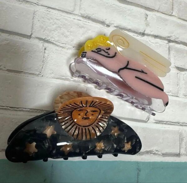 ★新品★天使 太陽 ヘアクリップ ヘアアクセサリー バレッタ セット