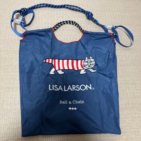 ★新品★リサラーソン エコバッグ 刺繍 ショルダーストラップ 付き