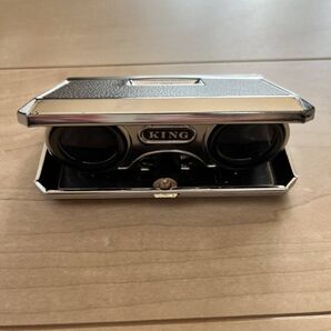 KING Coated lens 2.5× コンパクト双眼鏡 オペラグラス 折りたたみ 日本製 昭和レトロ 中古