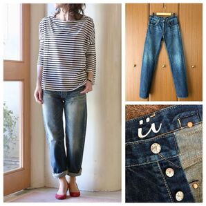 caqu 04004 antique denim 赤耳 セルビッジ デニムパンツ