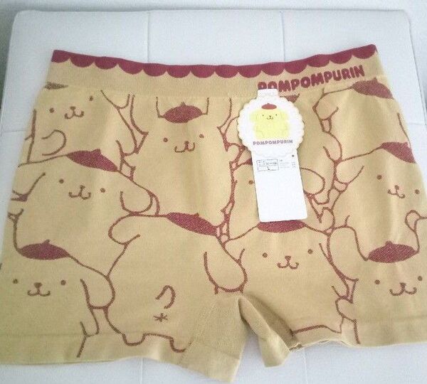 サンリオ ポムポムプリン 総柄 レディース ボクサー パンツ L サイズ ショーツ
