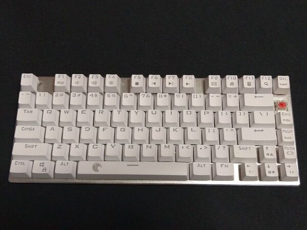 E-YOOSO Z-88 ホワイト 赤軸 キーボード メカニカル typeC e元素 コンパクト テンキーレス ゲーミング