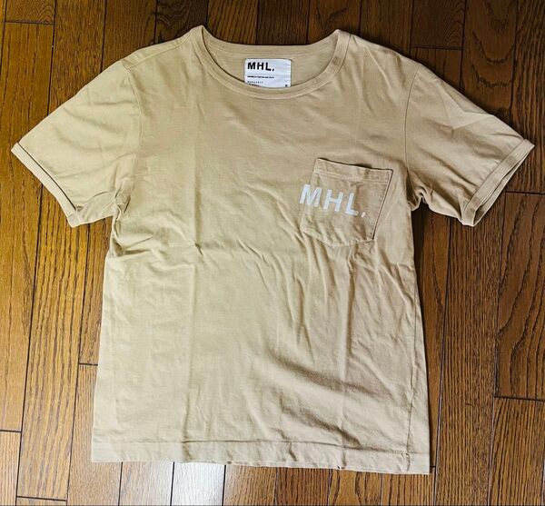 MHL マーガレットハウエル ポケT エムエイチエル BGE M unisex 古着 半袖Tシャツ