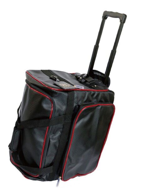 松冠工業製 防具袋冠ウイニングキャリーバック 黒にレッドのライン