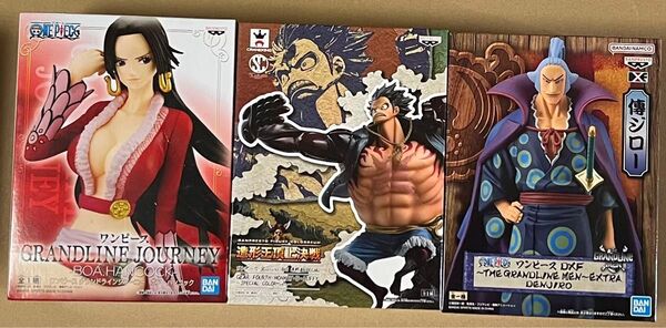 ONE PIECE ギア4 ルフィ ハンコック 傳ジロー 狂四郎 GRANDLINE ワンピース フィギュア 造形王 DXF