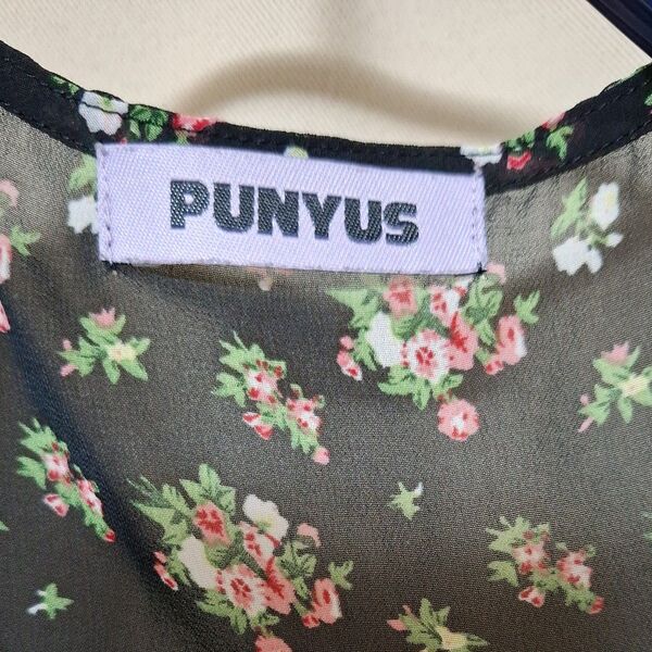PUNYUS プニュズ 花柄シフォンガウン 4サイズ