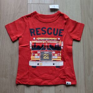 GAP キッズ Tシャツ レスキュー 消防車 レッド 18-24months 未使用