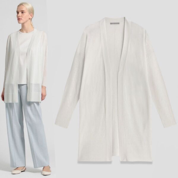 theory luxe 24SS ウォッシャブル ミドル丈 カーディガン