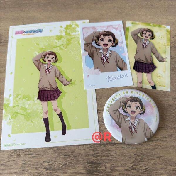 薬屋のひとりごと School Diaries スクールダイアリーズ 小蘭 缶バッジ ミニブロマイド ビジュアルカード 4点
