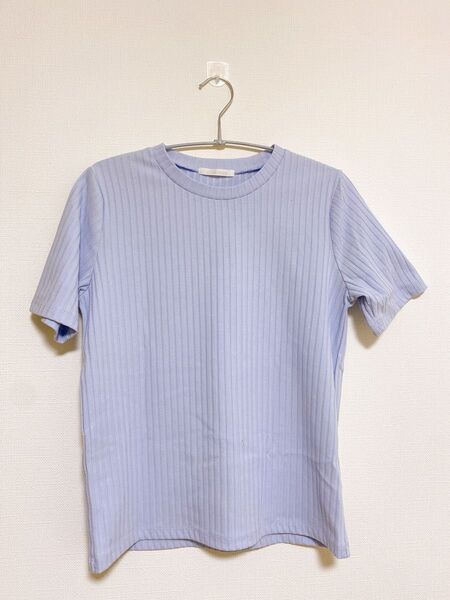 ehka sopo ラベンダー 半袖 Tシャツ