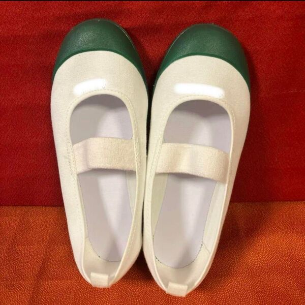 上履き 子ども用 19cm 緑 グリーン アサヒ スクールシューズ バレエシューズ