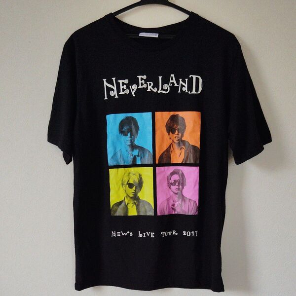 【美品】NEWS NEVERLAND LIVE TOUR 2017 Tシャツ 半袖シャツ フリーサイズ メンズ レディース