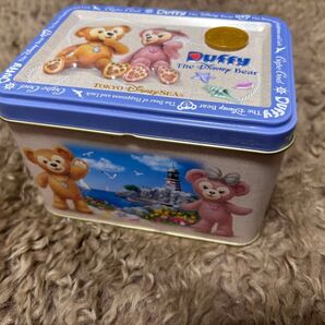 空き缶 ダッフィー&シェリーメイ スチール缶 ディズニー