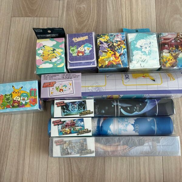 ポケモンカードゲーム 韓国限定 希少 デッキケース プレイマット 引退品セット