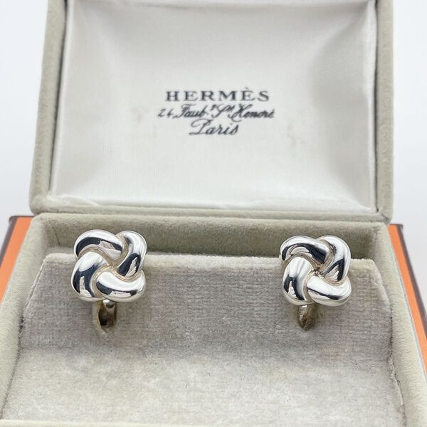 HERMES エルメス カフス ツイスト シルバー925 カフリンクス ☆Yahoo!フリマ出品☆