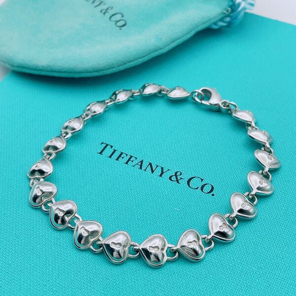 Tiffany & Co. ブレスレット パフハート ハートロック シルバー ☆Yahoo!フリマ出品☆ ティファニー