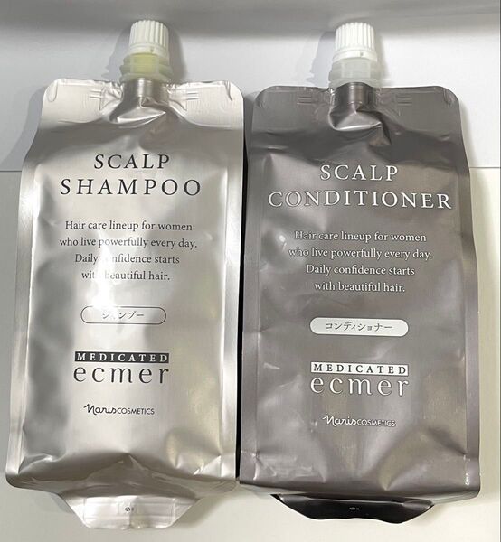 ナリス ecmer 薬用スキャルプシャンプー&コンディショナーセット 詰め替え