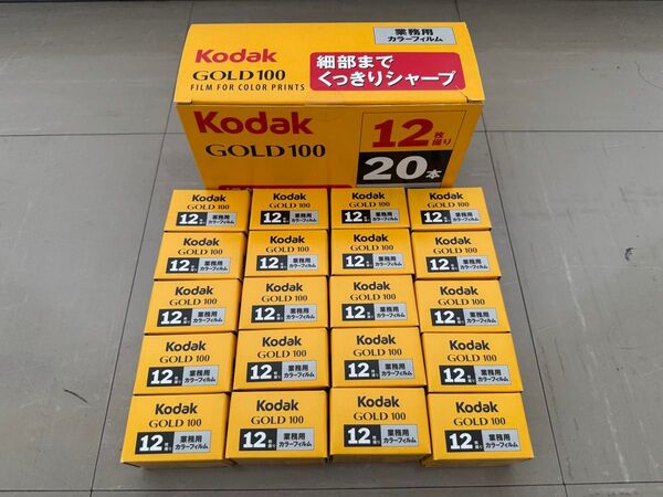 【新品】期限切れ Kodak GOLD 100 フィルム 12枚撮り×20本セット コダック カラーフィルム 35mm 業務用