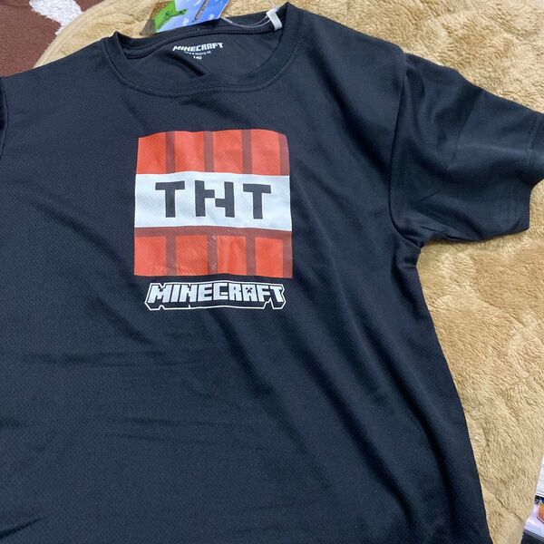 マインクラフト Minecraft 半袖 Tシャツ 140 黒 ブラック 未使用