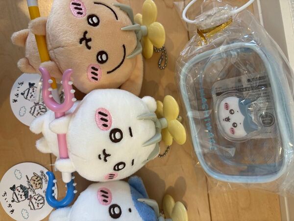 ちいかわ 討伐マスコット ぬいぐるみ ハチワレ うさぎ クリア ポーチ 討伐