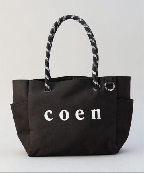 新品 coen キャンバス バック トートバッグ M 黒