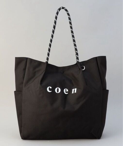 新品 coen ロゴ キャンバス トートバッグ Lサイズ