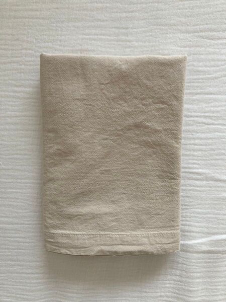 無印良品 MUJI 洗いざらしまくらカバー43×63cm用 ライトベージュ