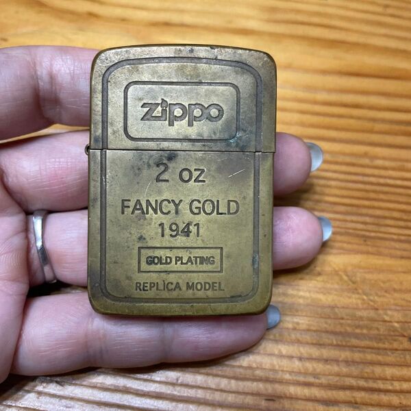 ZIPPO 2 oz FANCY GOLD 1941 REPLICA model USA ジッポー ヴィンテージ オイルライター