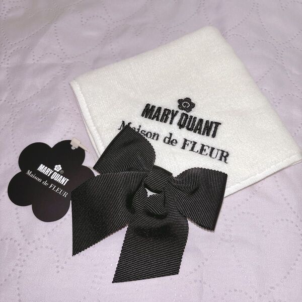 MaisondeFLEUR×MARY QUANT コラボ リボンタオルハンカチ
