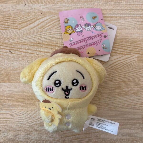 ちいかわ×サンリオキャラクターズマスコット キーホルダー ポムポムプリン×うさぎ