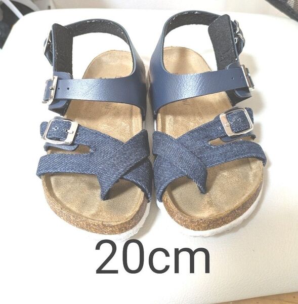 20cm サンダル キッズサンダル ネイビー