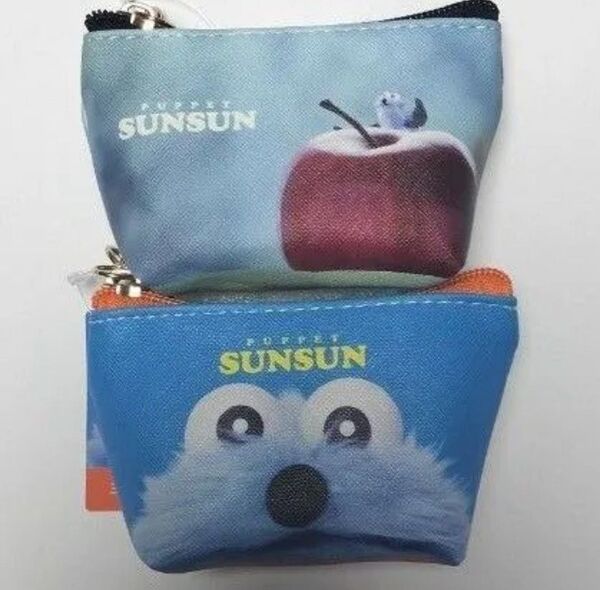 【新品・未使用】パペットスンスン 三角ミニポーチ アップ&アップル 計2個セット