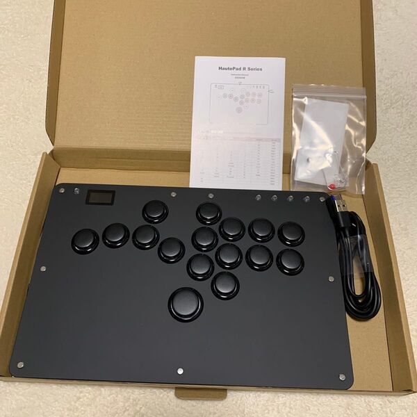 レバーレス コントローラー Haute42 アーケードコントローラー アケコン R16ブラック HAUTEPAD