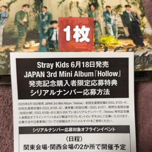 straykids Hollow シリアル 応募券 未使用 1枚