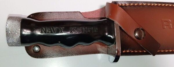 ミリタリーNAVY KNIFEハンマーケース付き 海軍AQUALang日本製ステンレススチール ダイビングや素潜り特に!