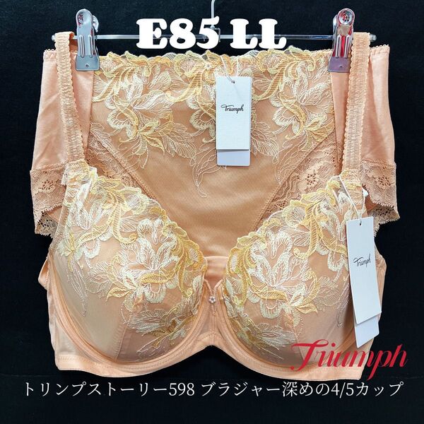 E85 トリンプ ストーリー598 ブラジャー深めの4/5カップ&深めショーツ