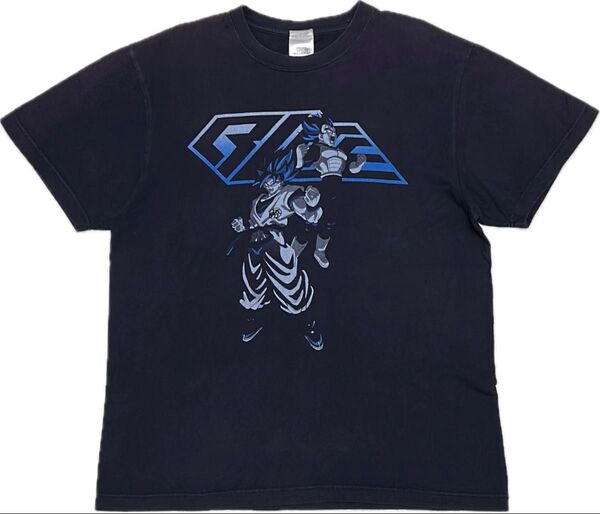 コスパ COSPA ドラゴンボール超 ブロリー 超サイヤ人ブルー 悟空&ベジータTシャツ 半袖 ネイビー メンズ L