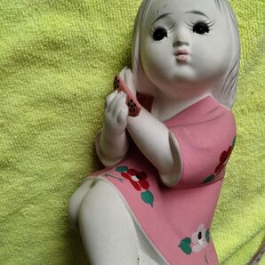 博多人形 少女 女の子 土人形 陶器製