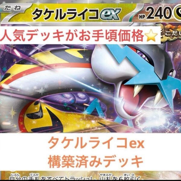 タケルライコexデッキ 構築済みデッキ ポケモンカード