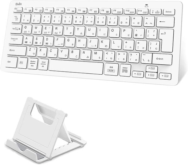 AP16 Ewin 日本語配列 bluetooth キーボード マルチペアリング ワイヤレス キーボード スタンド付き