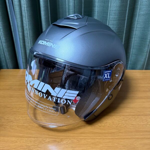 コミネ HK-172 FRP ジェットヘルメット KOMINE バイクヘルメット GUNMETAL ガンメタル XL