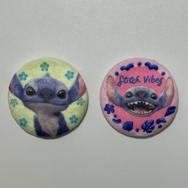 【Lilo&Stitch】ふわふわ缶バッジ 2個セット