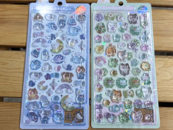 ボンボンドロップシール ねこねこボンボン わんわんボンボン 2点セット