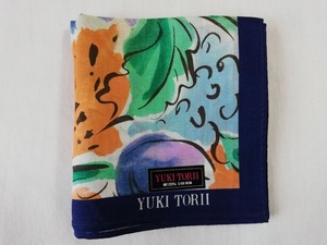 【正規品】YUKI TORII ／ ユキトリイ ハンカチ ネイビー yh-2872