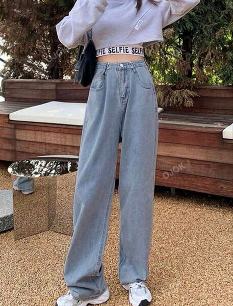 SHEIN デニム ストレート ジーンズ デニムパンツ シーイン