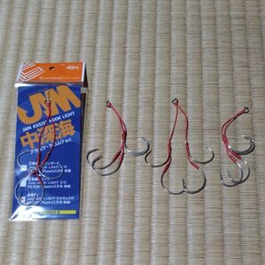 シーフロアコントロール アシストフック 4本針 3セットはJAM製品にて自作 中深海